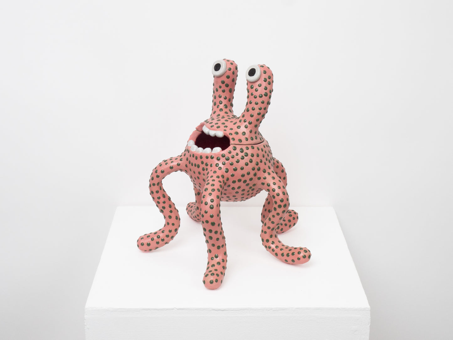 Odie - Pink with Green Dots