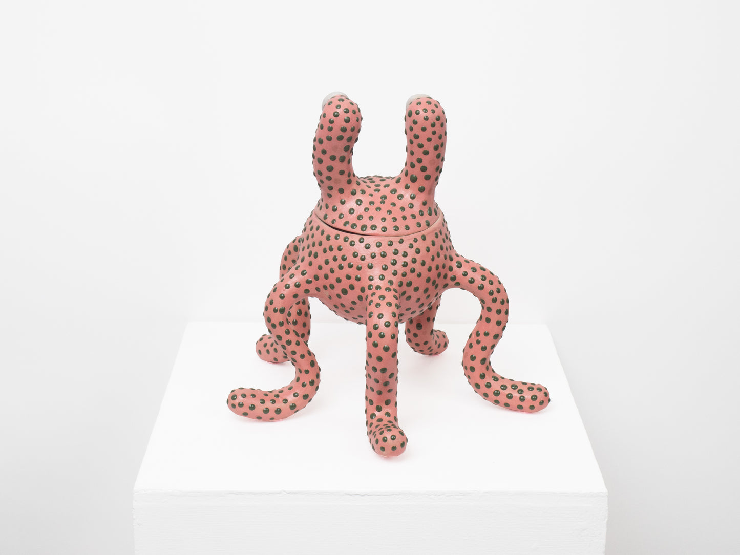 Odie - Pink with Green Dots