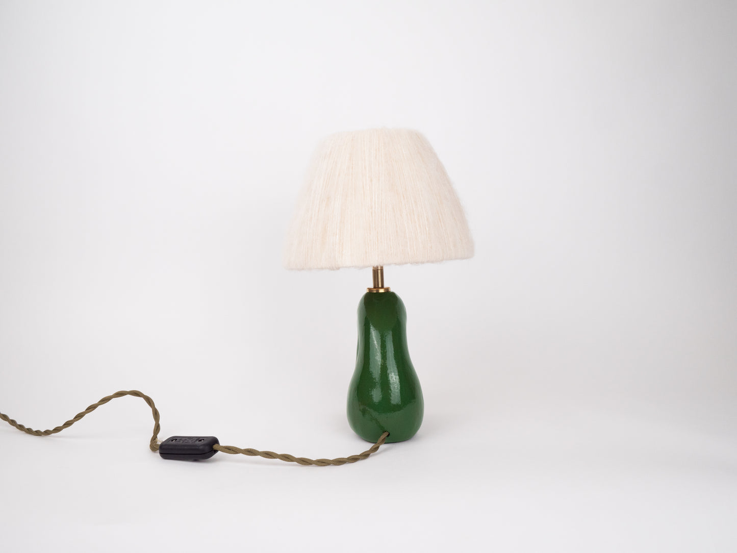 'Opposée' Table Lamp - Glossy Green