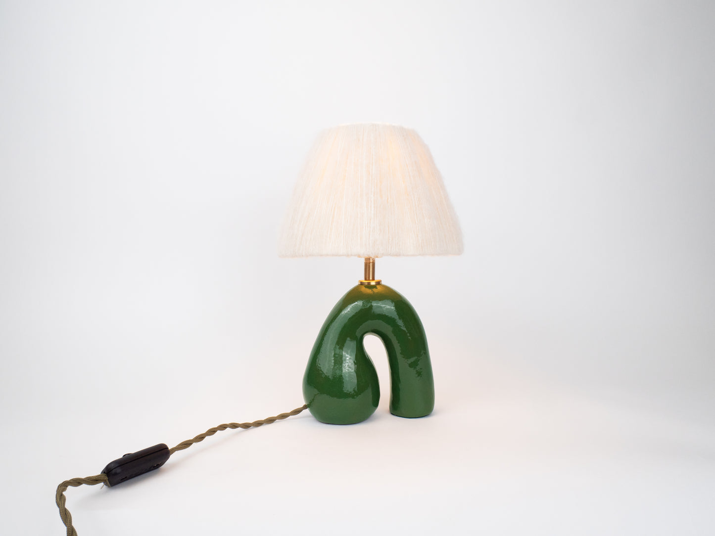 'Opposée' Table Lamp - Glossy Green