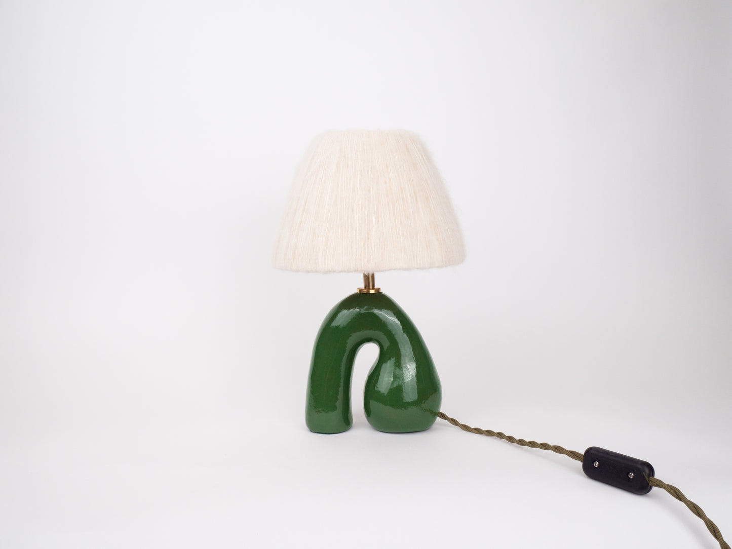 'Opposée' Table Lamp - Glossy Green