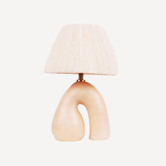 'Opposée' Table Lamp - Satin Cream