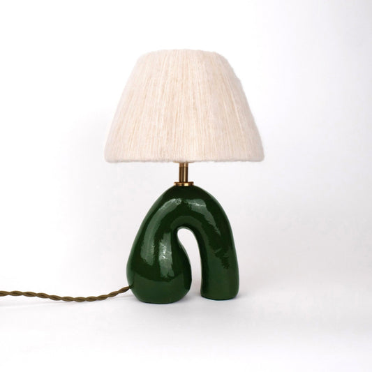 'Opposée' Table Lamp - Glossy Green