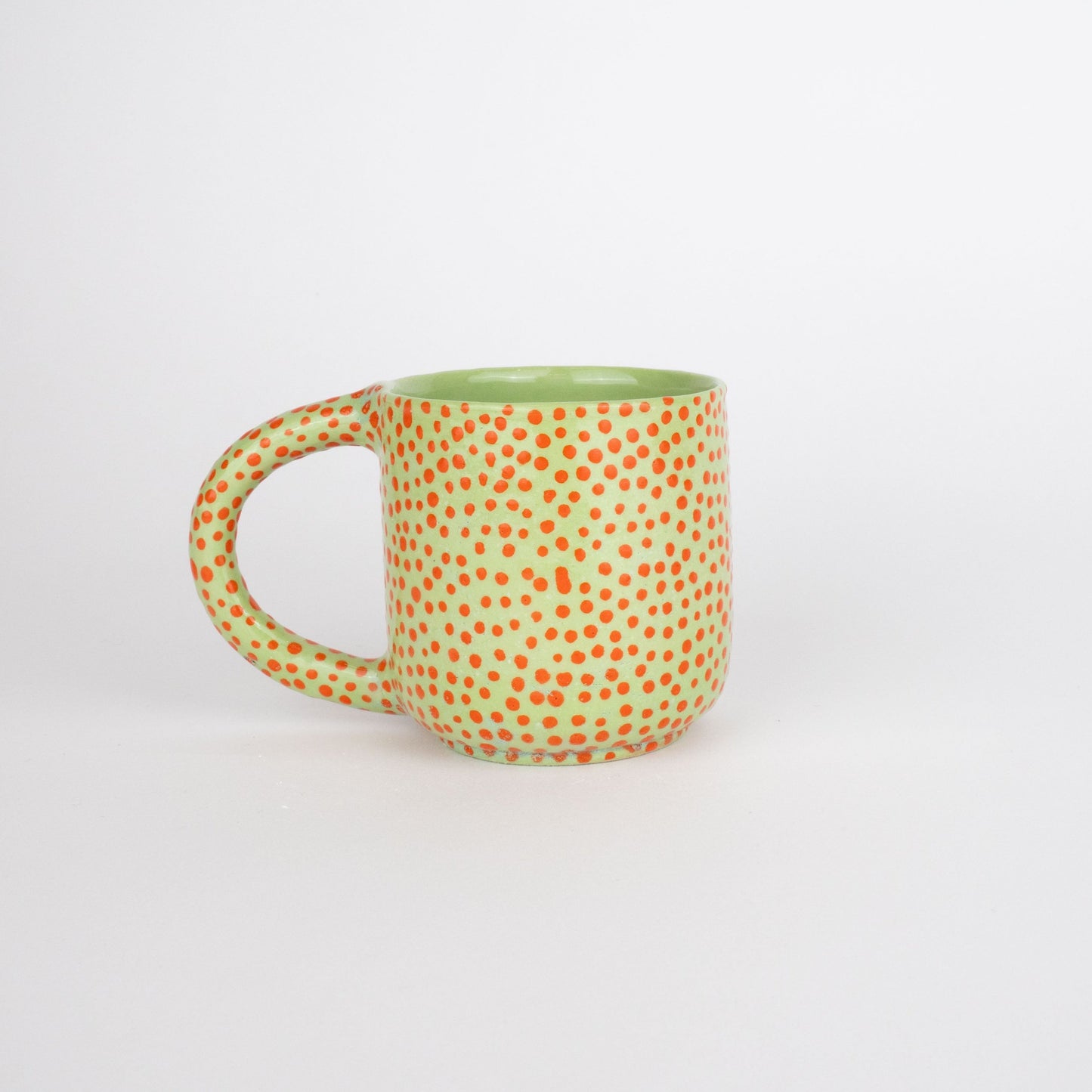 Mug - Spotty Green and Orange