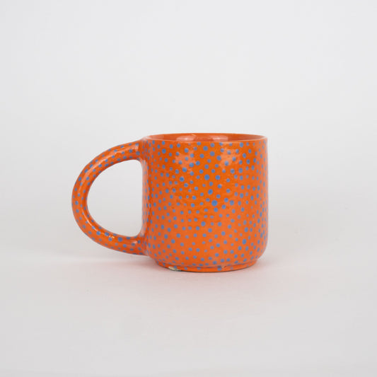 Mug - Spotty Orange and Blue