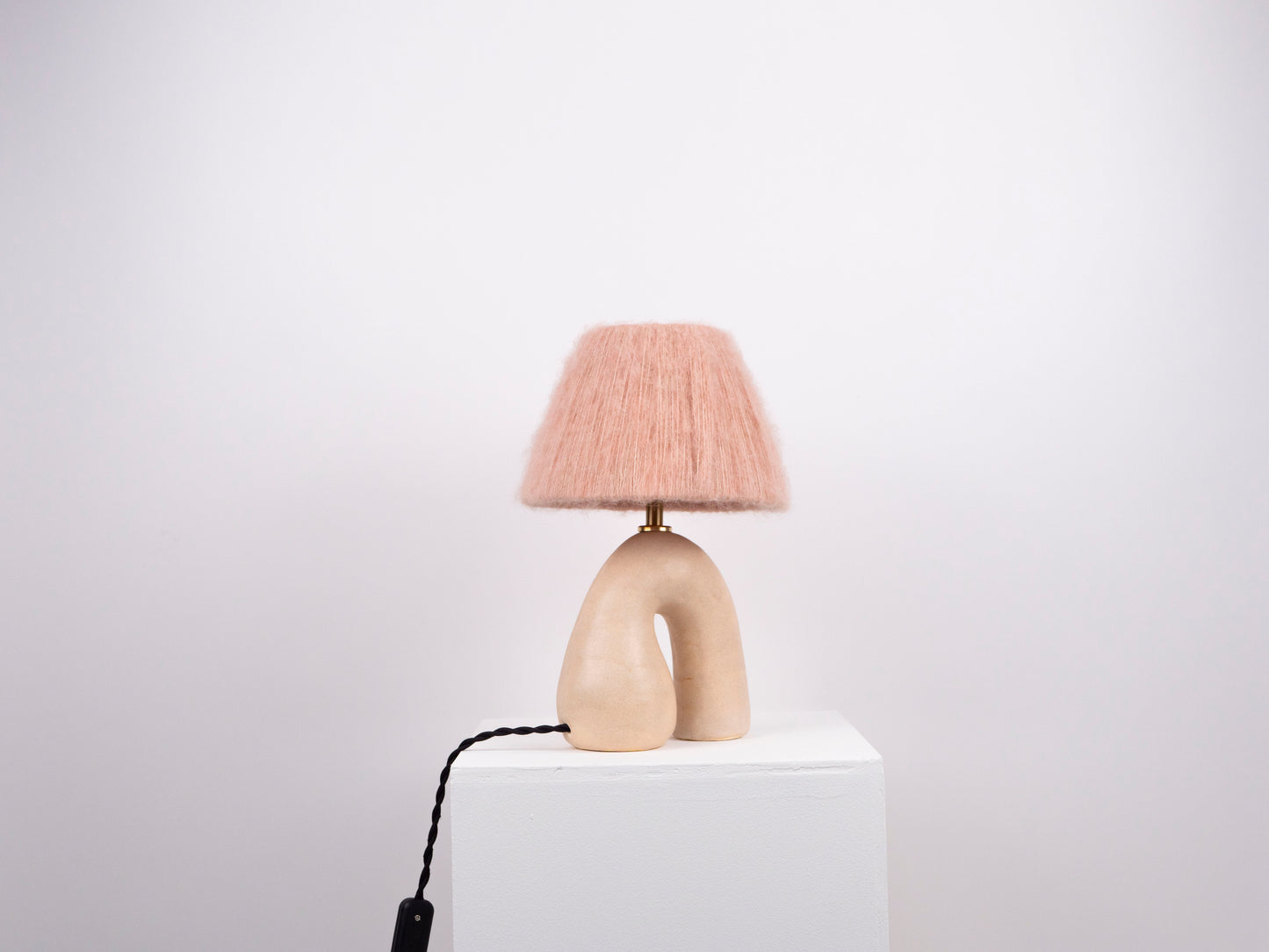 'Opposée' Table Lamp - Satin Cream