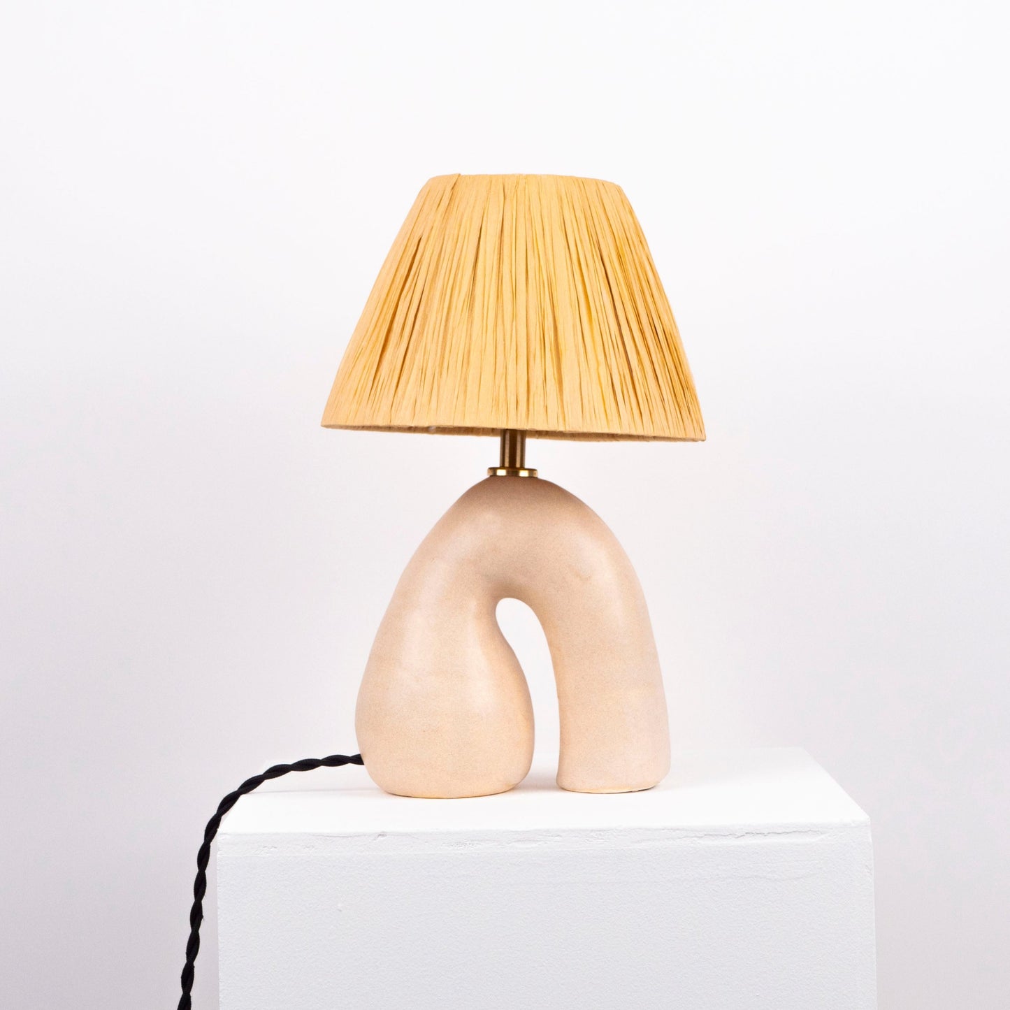 'Opposée' Table Lamp - Satin Cream