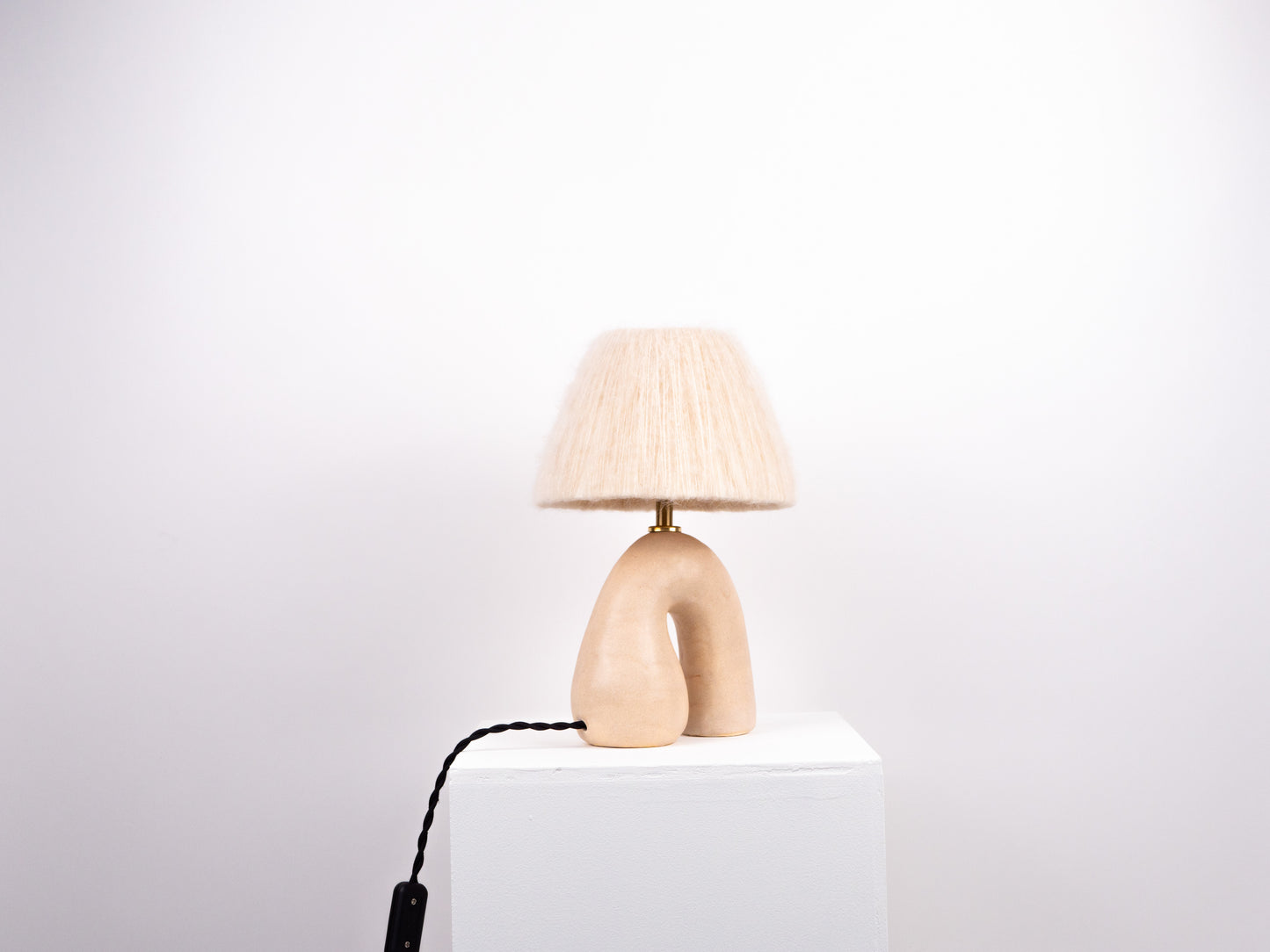 'Opposée' Table Lamp - Satin Cream
