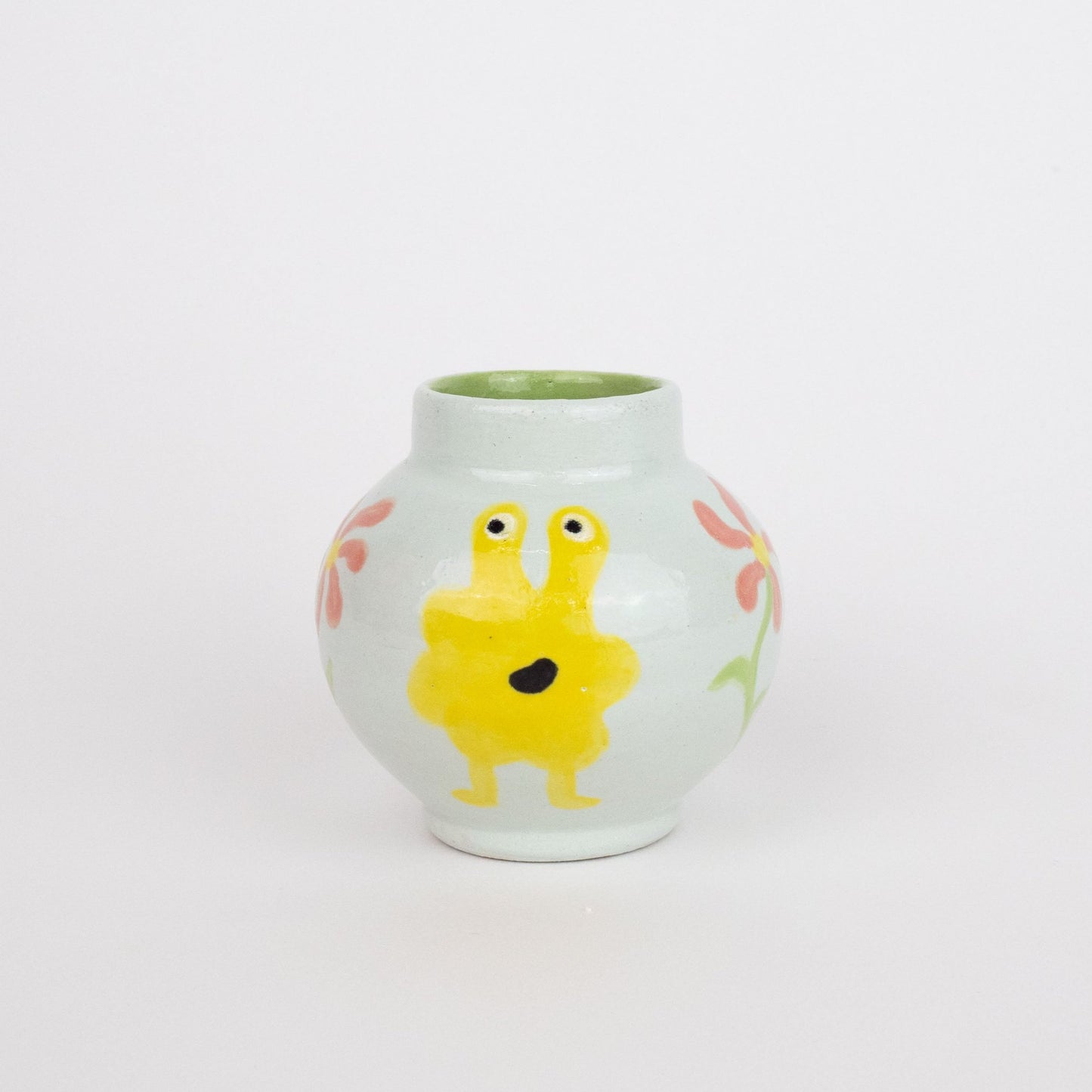 Round Bud Vase - Yellow Monster