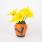 Tall Bud Vase - Orange and Blue Monster