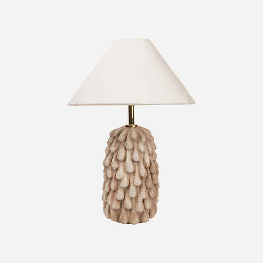 Tall 'Drip' Table Lamp - Satin Cream