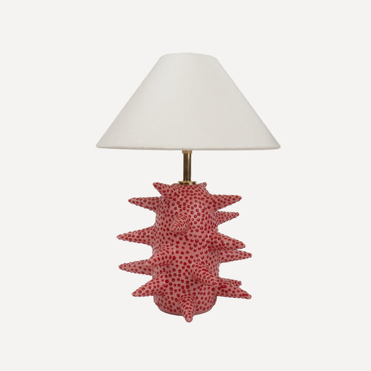 Tall 'Spike' Table Lamp - Pink & Red Dots