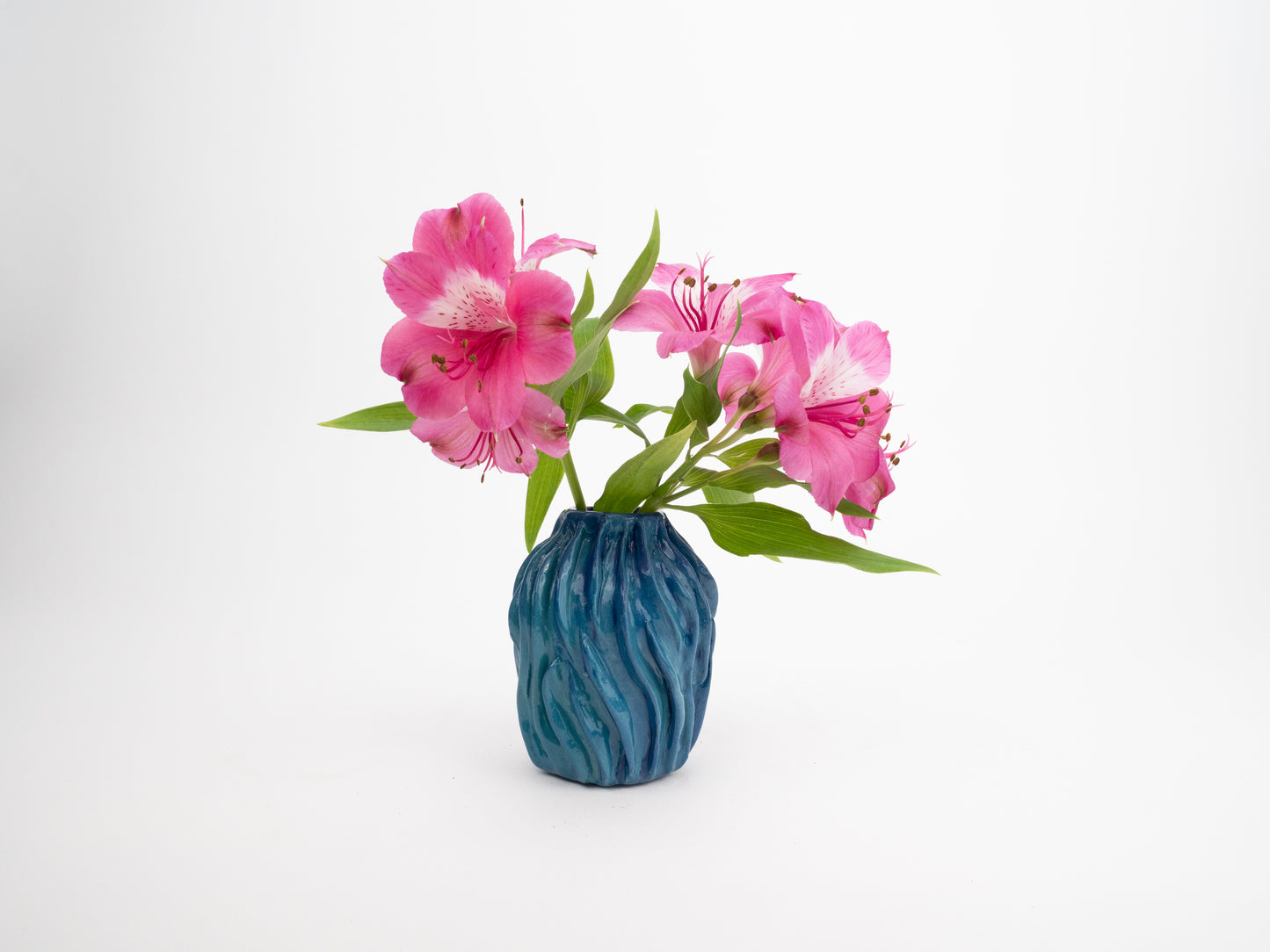 Textured Vase - Blue & Turquoise