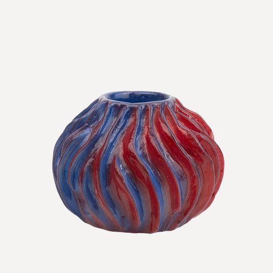 Textured Vase - Red & Blue