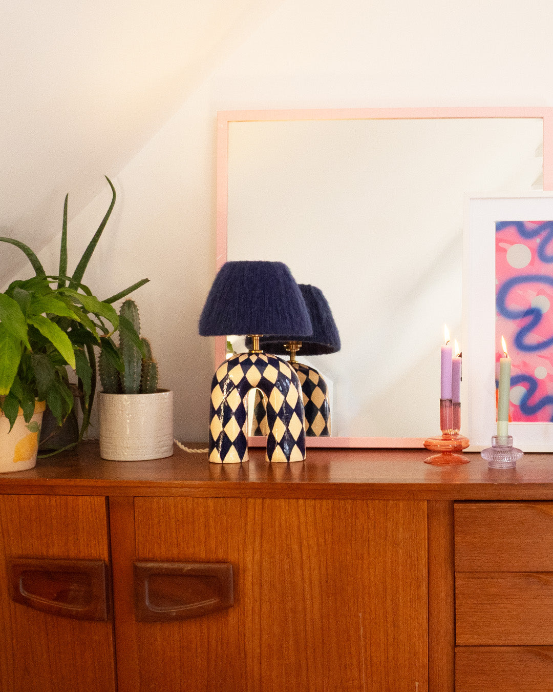 'You' Table Lamp - Blue Diamond