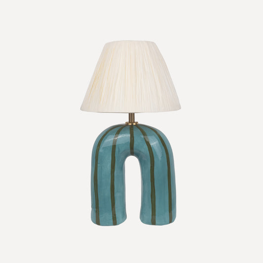 'You' Table Lamp - Green Stripes