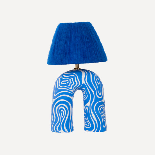 'You' Table Lamp - Cobalt Swirl