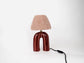 'You' Table Lamp - Maroon & Pink Stripes