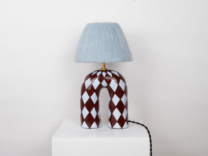'You' Table Lamp - Brown and Blue