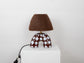 'Me' Table Lamp - Blue and Brown Diamond