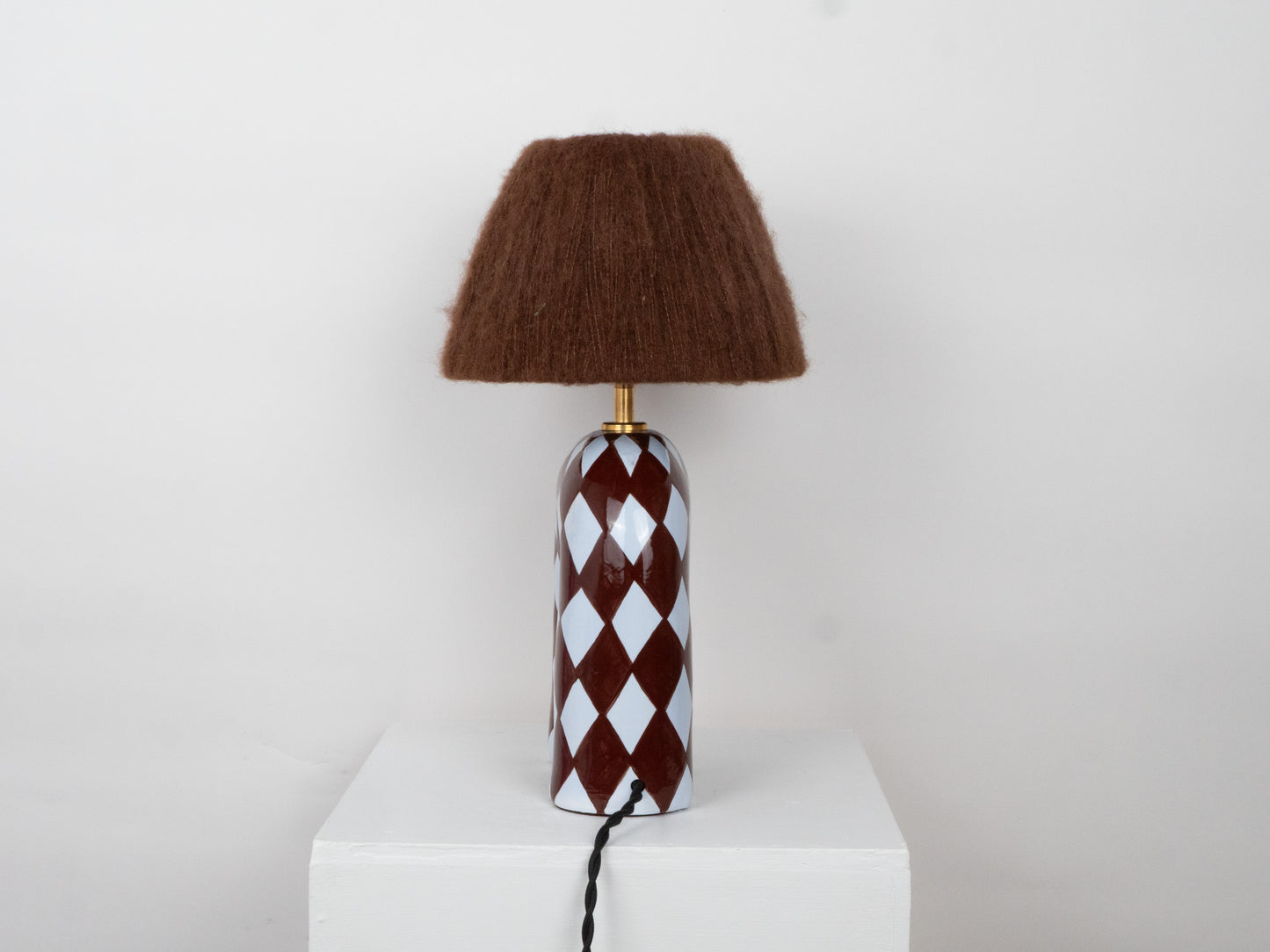 'You' Table Lamp - Brown and Blue