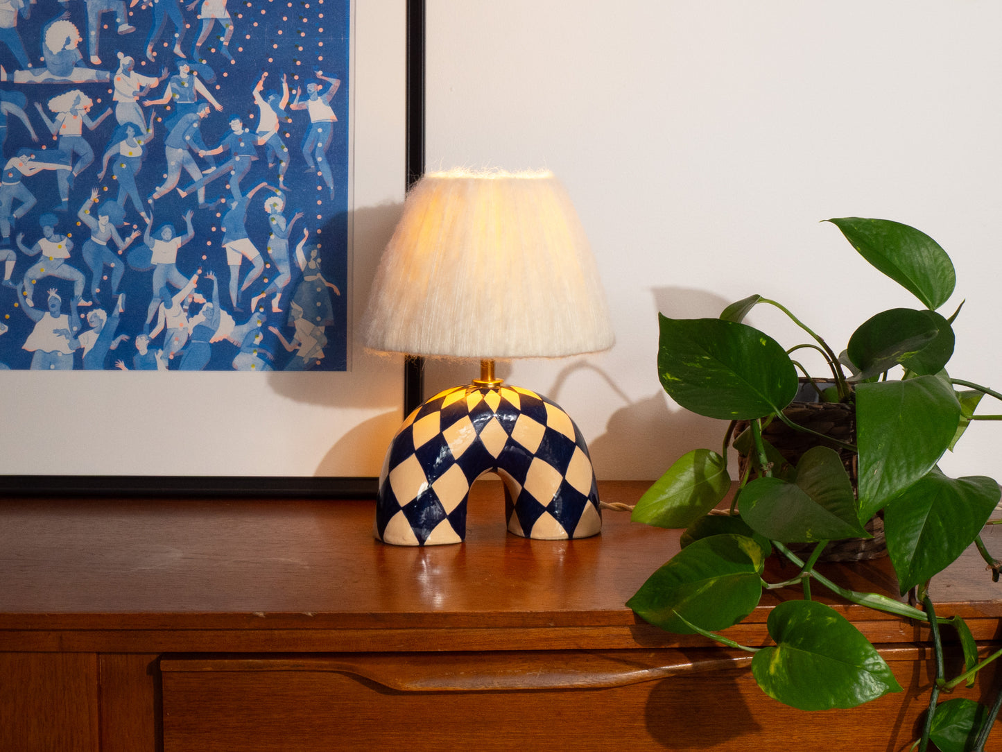 'Me' Table Lamp - Blue Diamond