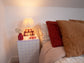 'Me' Table Lamp - Maroon Gingham