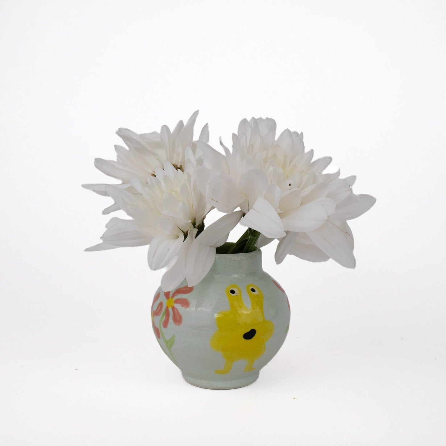 Round Bud Vase - Yellow Monster