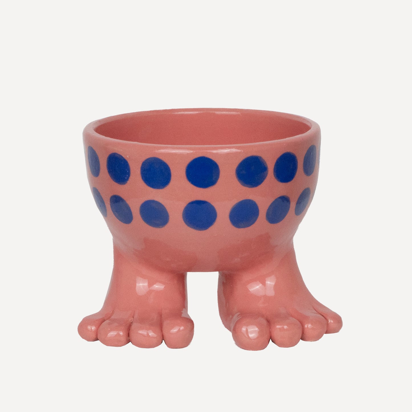 Tootsie Bowl - Pink and Blue Spots