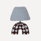 'Me' Table Lamp - Blue and Brown Diamond