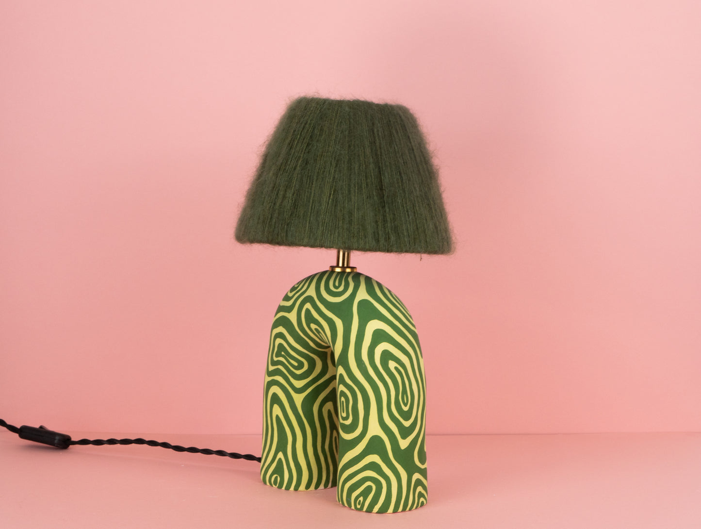 'You' Table Lamp - Two Tone Green