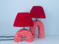 'You' Table Lamp - Red and Pink