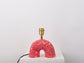 'Me' Table Lamp - Pink and Red Swirl