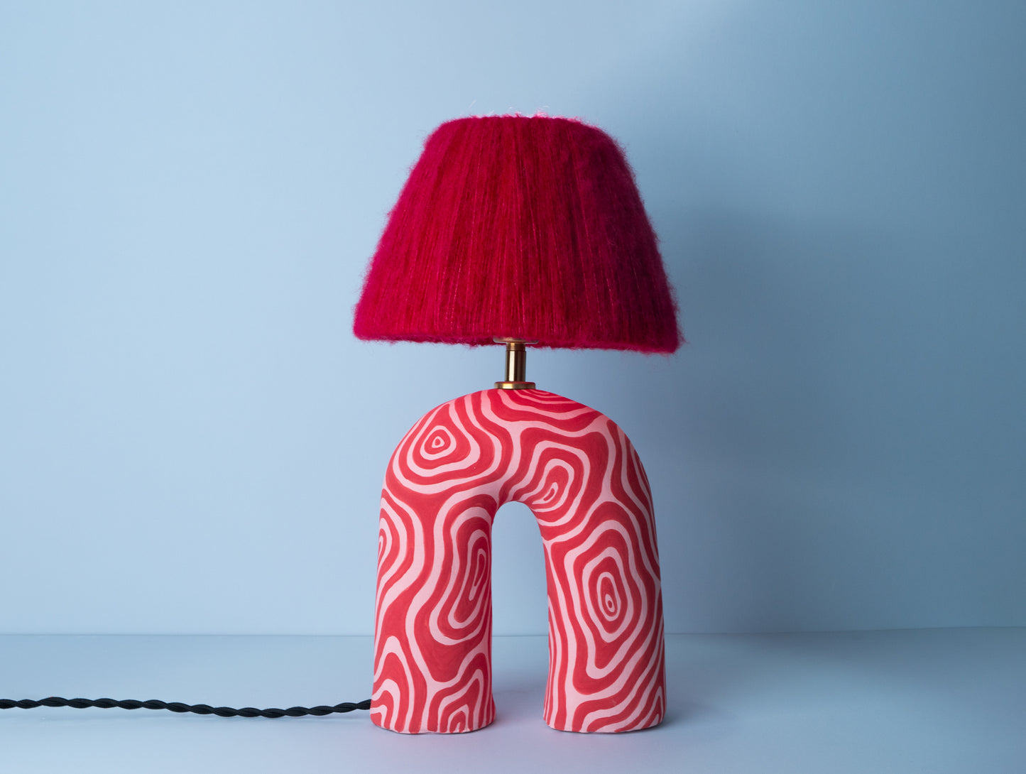 'You' Table Lamp - Red and Pink