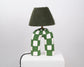 'You' Table Lamp - Forest Green Checkerboard