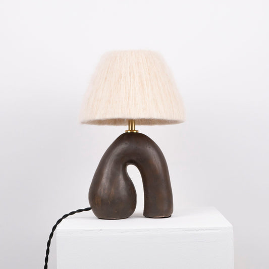 'Opposée' Table Lamp - Satin Dark Brown/ Black