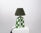 'You' Table Lamp - Forest Green Checkerboard (Matte)