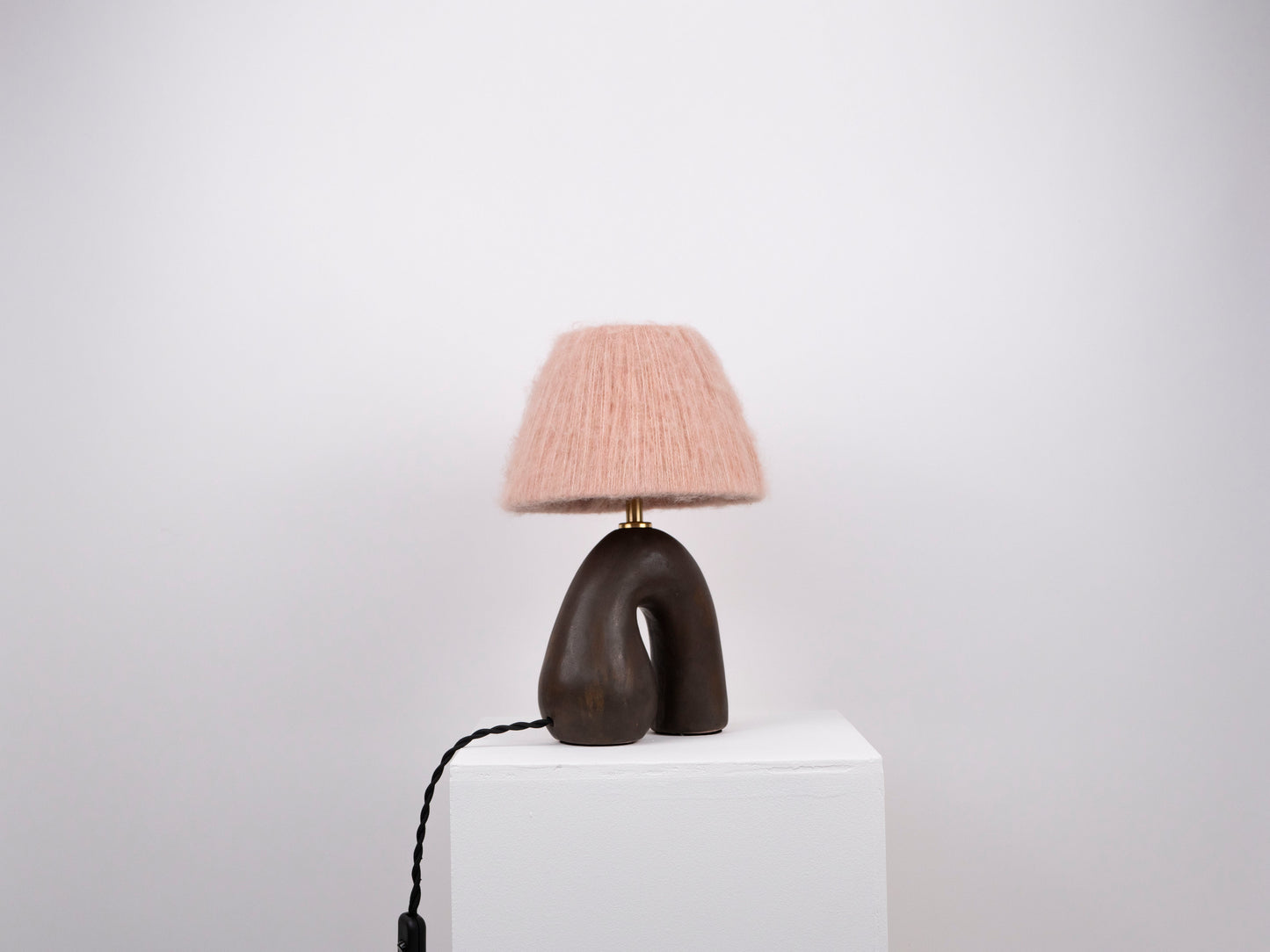 'Opposée' Table Lamp - Satin Dark Brown/ Black