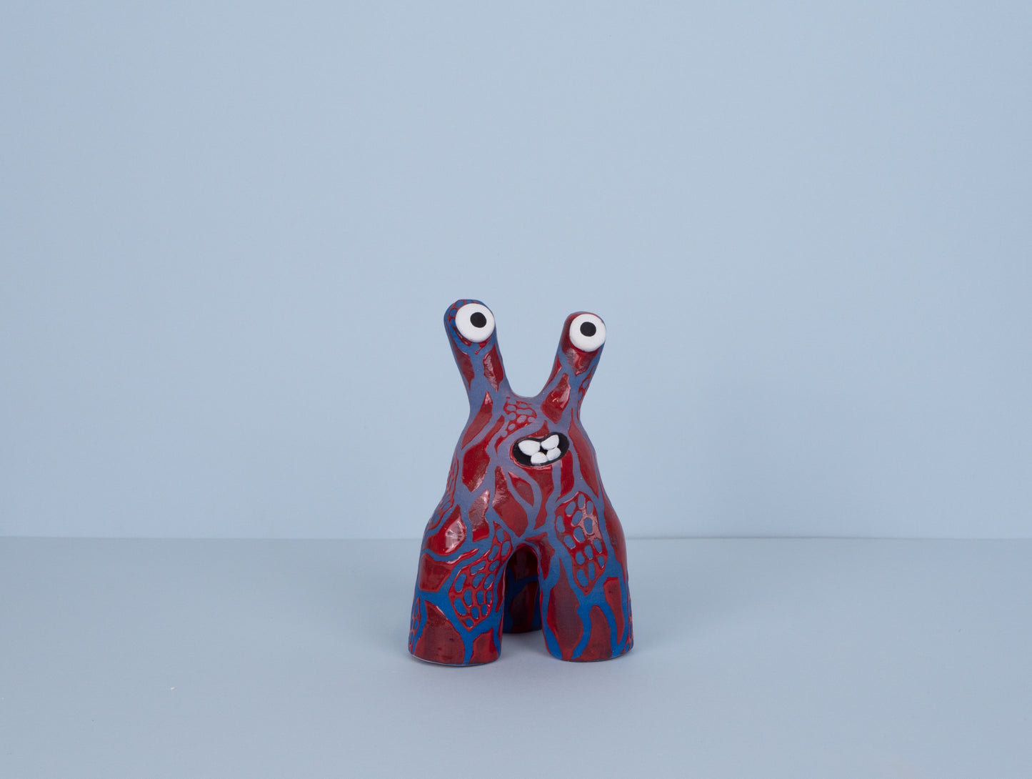 Tully Monster Sculpture- Blue and Red