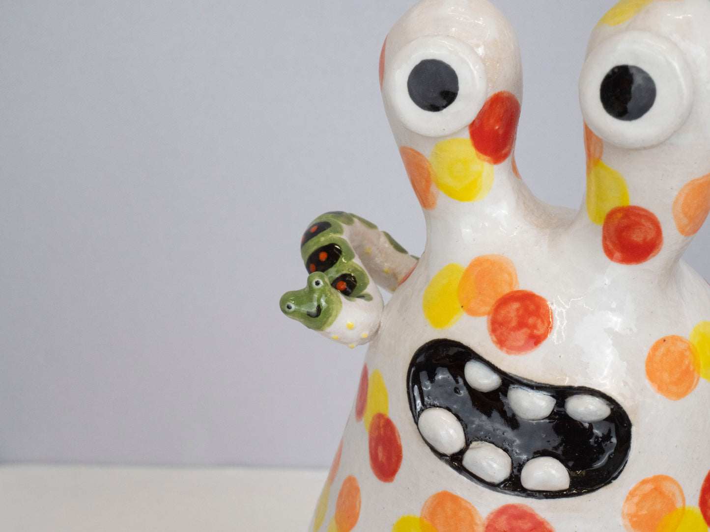 Fiona with a Caterpillar