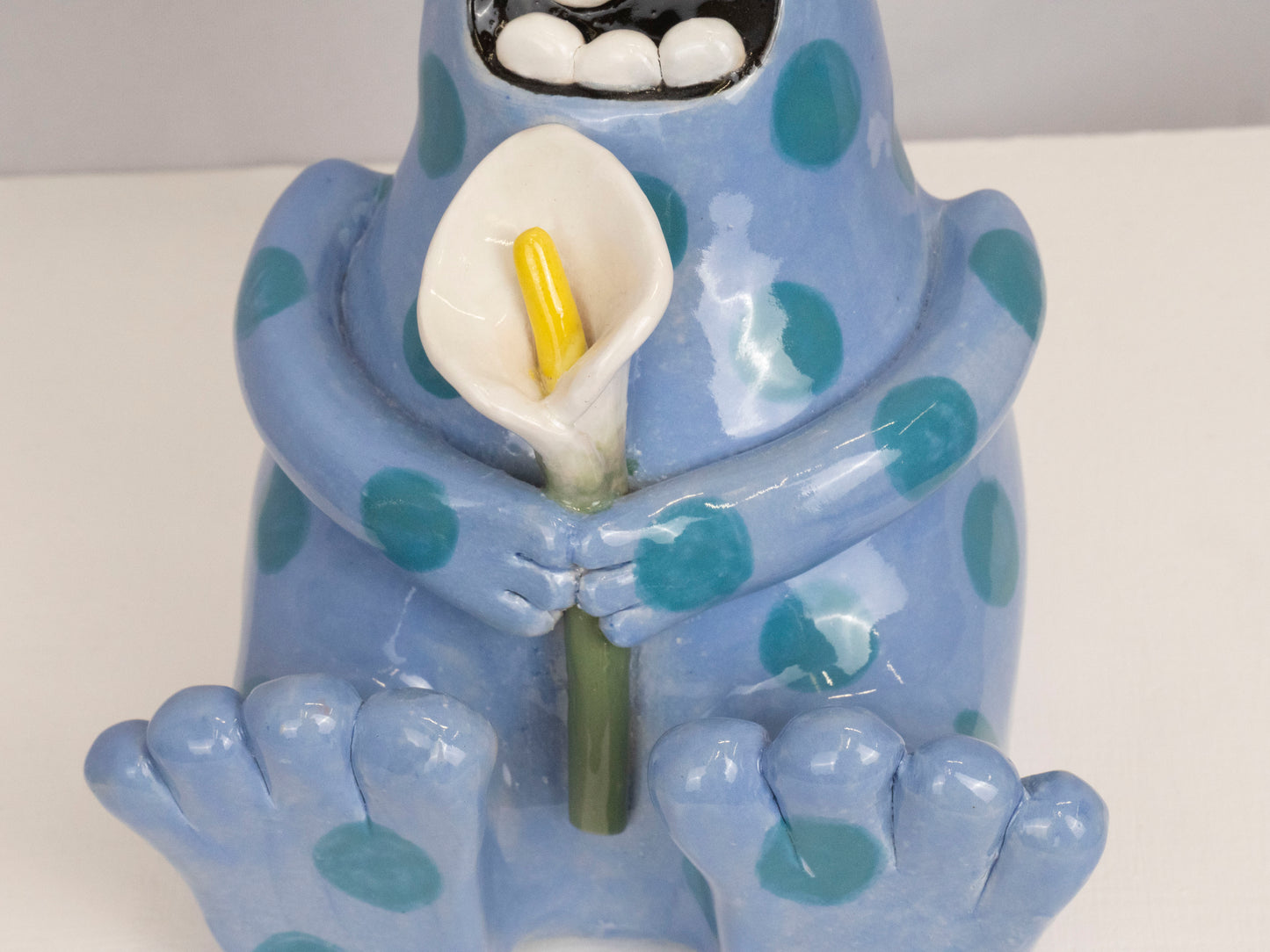 Buddy with a Peace Lily