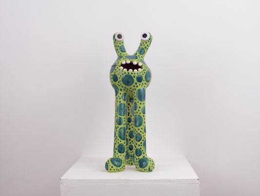 Remy Monster Pot- Green Polkadot