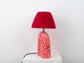 'You' Table Lamp - Red and Pink