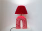 'You' Table Lamp - Red and Pink